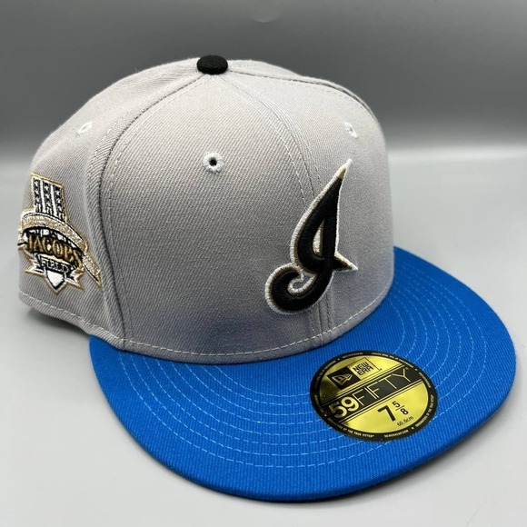 Cleveland Indians Guardians Hat Men 7 5/8 Gray 59Fifty New‎ Era Fitted Cap - Picture 1 of 8